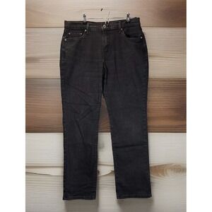 Levi's 505 Straight Leg Jeans Womens 12 Black Overdyed‎ Blank Label